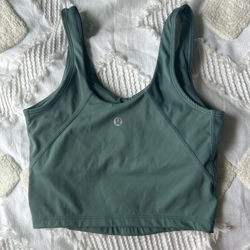 Lululemon Align Tank Athletica Green/ Teal Seamless Sports Bra (look alike)